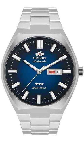 Relógio Orient Automatico 469ss086 Masculino - Prata E Azul