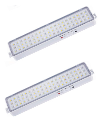 Combo X2 Luz De Emergencia 60 Led Candela Recargable 7270