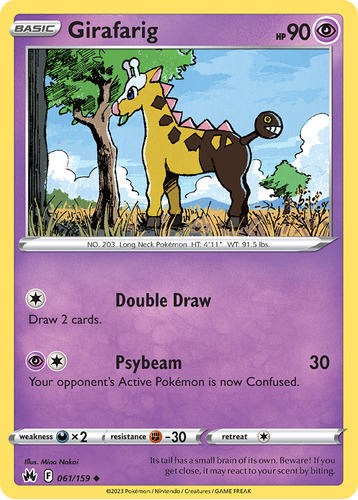 Girafarig 61/159 Pokemon Card Crown Zenith Sword & Shield