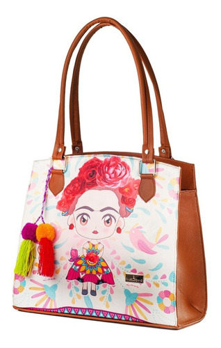 Bolsa Para Dama Curpiel Sublimado Frida Bolso Mujer Moda