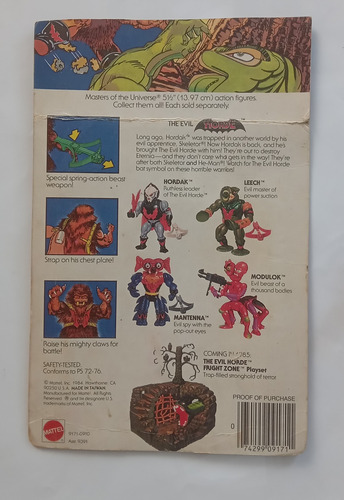 Grizzlor 1983 Masters Of The Universe Mattel (Usado)