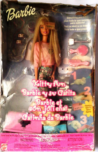 Imagen 1 de 8 de Muñeca Barbie Y Su Gatita Kitty Fun En Su Caja Original 2000