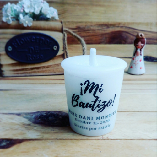 Imagen 2 de 10 de Velas De Bautizos Para Recuerdos