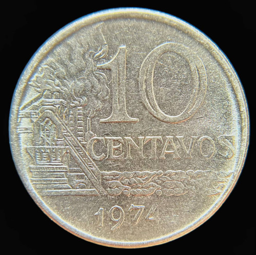 Brasil, 10 Centavos, 1974. Casi Sin Circular