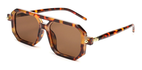 Gafas De Sol Feisedy Vintage De Los Años 70 Con Marco Clásic Lente Leopard Frame & Tea Lens Diseño Ocean