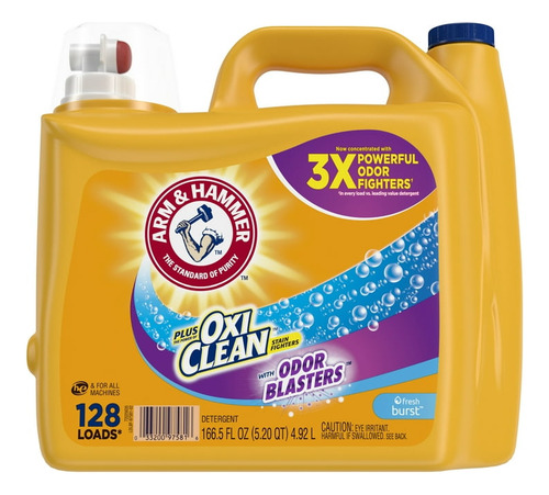 Detergente Liquido Americano Con Oxiclean 4.92l Oddor Blast