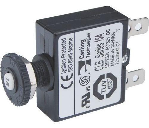 Blue Sea - 7056-bss Circuit Breaker Push Button Qc 1 Ccy