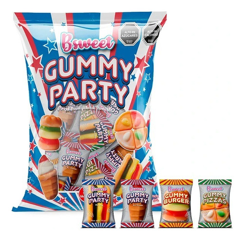 Gummy Party Mix Bolsa 36 Uni Para Cumpleaños