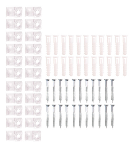 Xinnuo Kit De 22 Clips Para Sujetar Espejos, Plástico