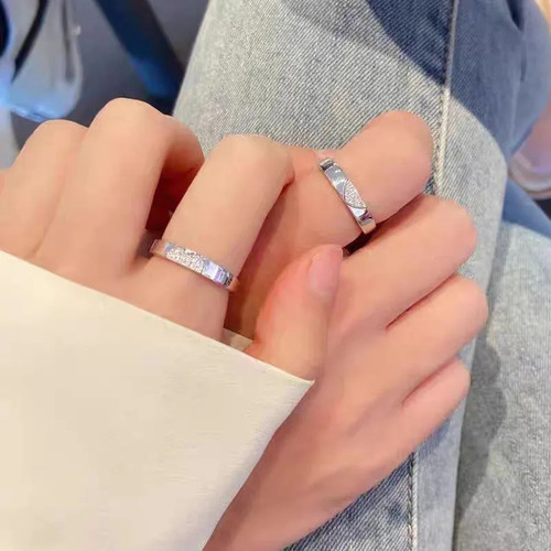 Anillos Plata 925 Corazón Ajustable Mujer Compromiso Pareja