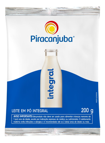 Leite em Pó Integral Piracanjuba Pacote 200g