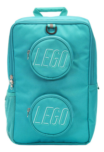 Mochila Lego Brick Teal Para Escola, Viagens E Trabalho