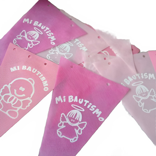 Banderín Triangular De Tela Para Bautismo - 2m Gm