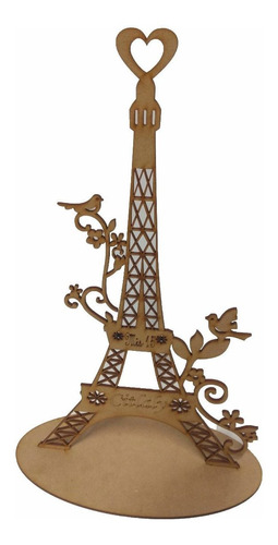 12 Centros De Mesa Torre Eiffel Personalizado Mdf Laser