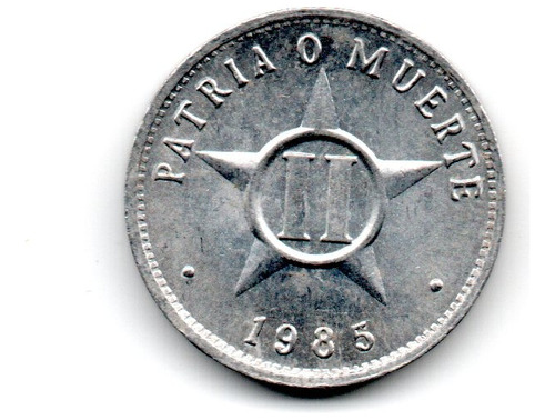 Moneda 2 Centavos Cubanos Año 1985 Km#104.2