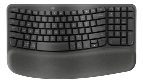 Teclado Logitech Wireless Wave Keys Ergo Español Negro