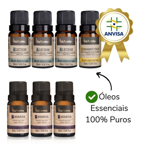 Imagem 2 de 7 de 10 Óleos Essenciais Via Aroma Aromaterapia 10ml Brinde Caixa