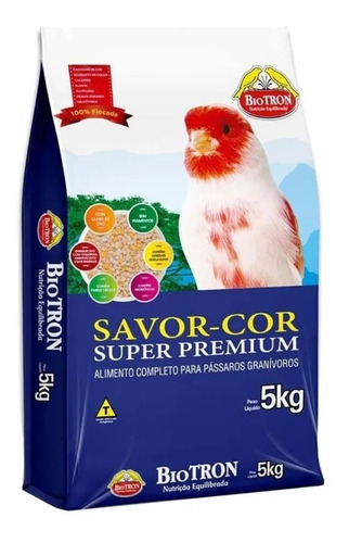 Biotron Farinhada Para Canário Savor Cor 5kg