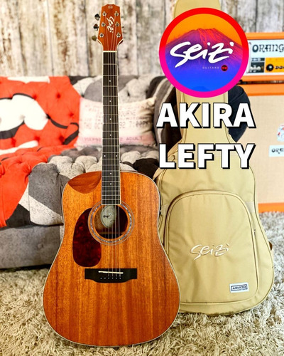 Violão Seizi Akira Half Cutaway Lefty Mahogany Satin Com Bag