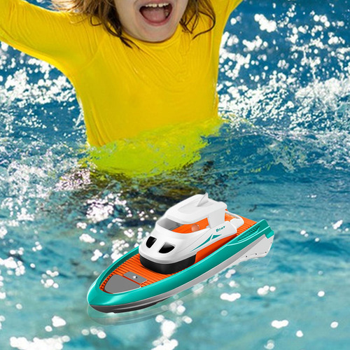 Barco Rc 1/32 Para Niños, Barco De Control Remoto, Naranja