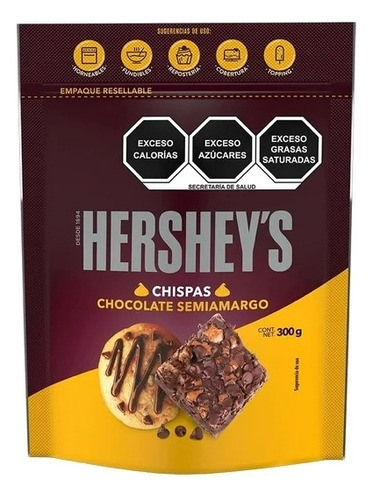 Chispas De Chocolate Hershey´s Semiamargo 300g (2 Bolsas)