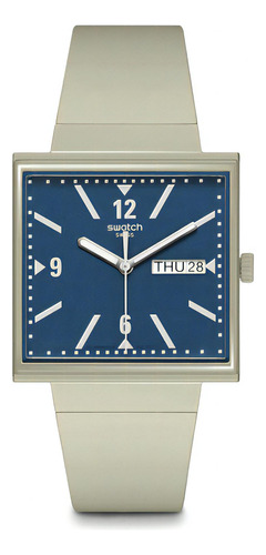 Reloj Swatch - So34t700 Color de la correa Beige Color del bisel Beige Color del fondo Azul