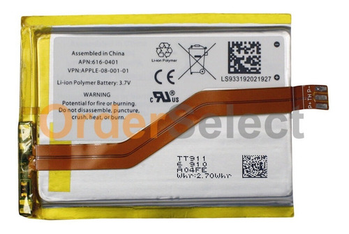 Imagen 1 de 2 de Bateria Mp3 Para iPod Touch Itouch 2 2nd Gen 8gb 16gb 32gb *
