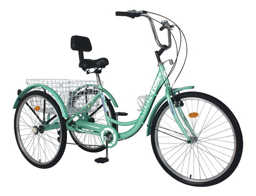 Bicicleta Ficisog 3 Wheels Cruise Trike Shopping Basket Cyan