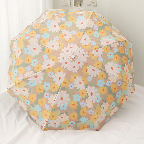 Plegable Para Y El, Floral Con Bloqueo Solar, De Tríptico