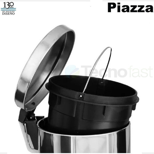 Cesto Tacho De Basura Acero Pedal Baño Cocina 5 Litros Piazz