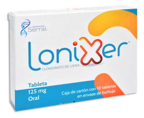 Clonixinato De Lisina 125 Mg Lonixer Caja Con 10 Tabletas 