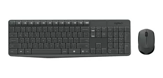 Kit de teclado y mouse inalámbrico Logitech MK235 Español - Negro