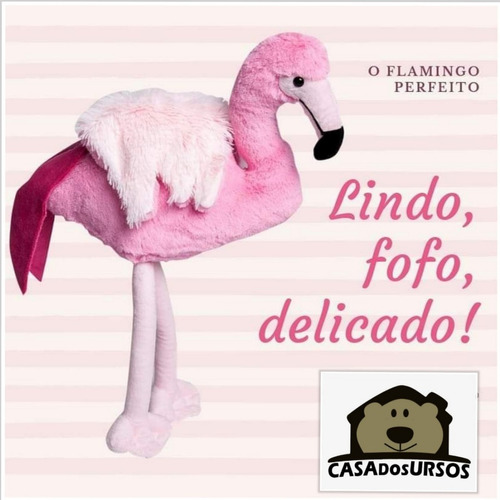 Flamingo De Pelúcia 1 Metro 100cm Rosa Casa Do Urso Curitiba