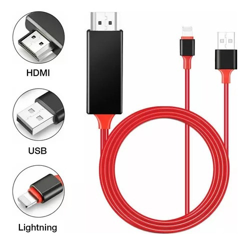 Cable Lightning Hdmi Tv iPad iPod iPhone 5 6 7 8 X Adaptador