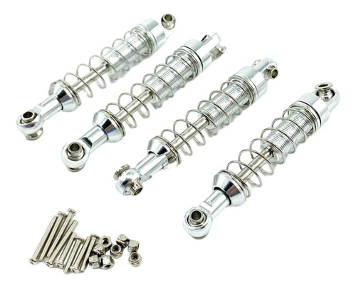 4 Piezas De Amortiguador Para Mn D90 D91 99s Wpl Plata Plata
