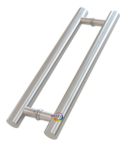 Manijon Doble Para Puerta Frente Acero Inoxid 80cm Calidad