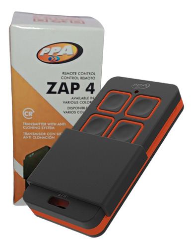 Kit De 2 Control Remoto Ppa Zap De 4 Botones Negro