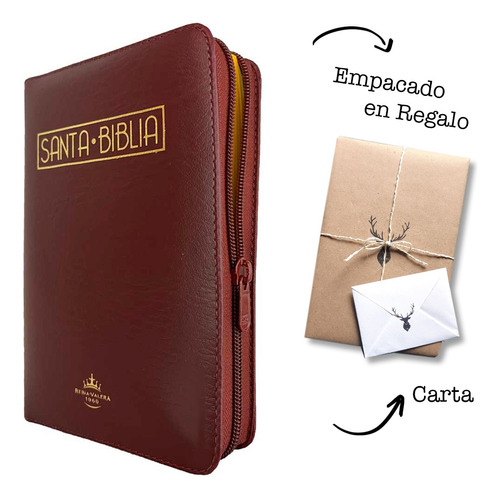 Biblia Letra Grande Vinotinto Canto Dorado Rvr 1960