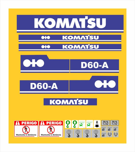 Kit De Adesivos Compatível Esteira D60-a D60a Mk F113 Cor PADRÃO