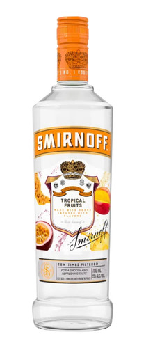  Vodka Smirnoff Tropical Fruits Saborizado 700ml - Gobar®