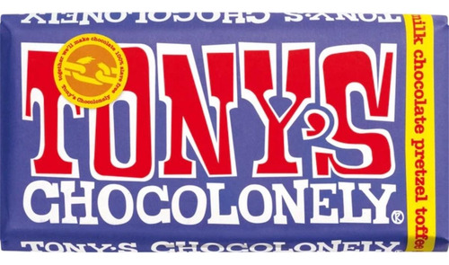 Chocolate Tony's Chocolonely - Com Pretzel - Pronta Entrega