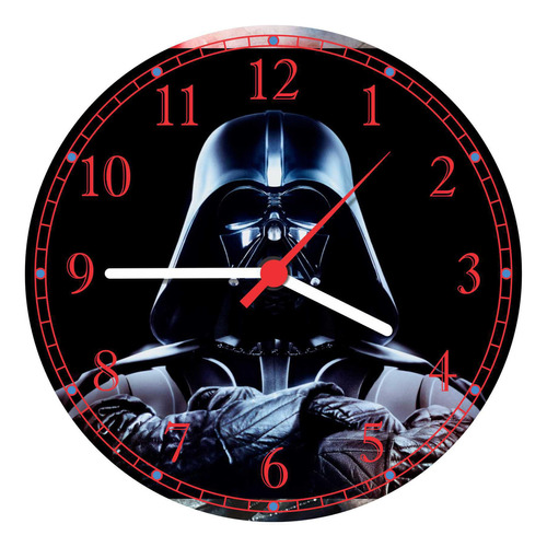Relógio De Parede Star Wars Darth Vader Decorar Sala