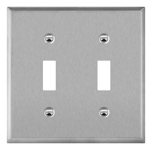 Enerlites Placa De Pared De Doble Conmutador En Acero Inoxi