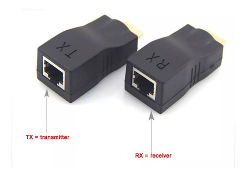 Adaptador, Extensor Hdmi, Alargue, Por Utp, Rj45, 30 Mt