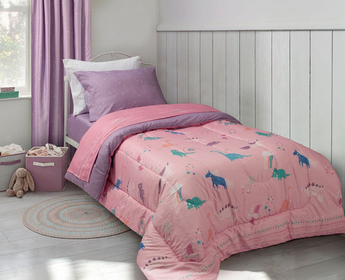 Cortinas Infantiles De 2 Paños Jean Cartier Fucsia Rosa