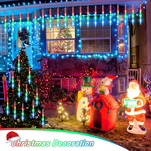 Luces Navidad Aluan Meteoros 20 Tubos 720 Led Multicolor