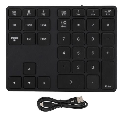 Teclado Numérico Bt308 De 35 Teclas, Recargable, Inalámbrico