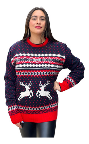 Sueter Navideño / Ugly Sweater  Con Renos Adulto