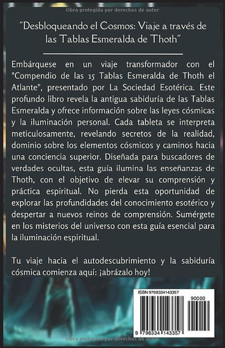 Compendio De Las Quince Tablas Esmeralda De Thoth El Atlante