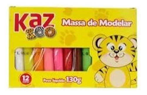 Massa Massinha De Modelar Kazzoo 12 E 6 Cores Sortidas - Kaz